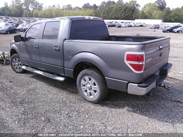1FTEW1C88AFB05525 - 2010 FORD F150 SUPERCREW GRAY photo 3