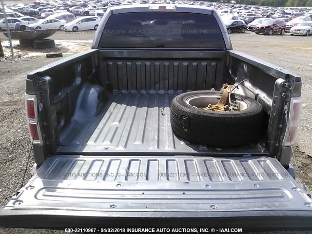 1FTEW1C88AFB05525 - 2010 FORD F150 SUPERCREW GRAY photo 8