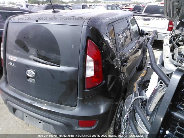 KNDJT2A5XC7361975 - 2012 KIA SOUL BLACK photo 4