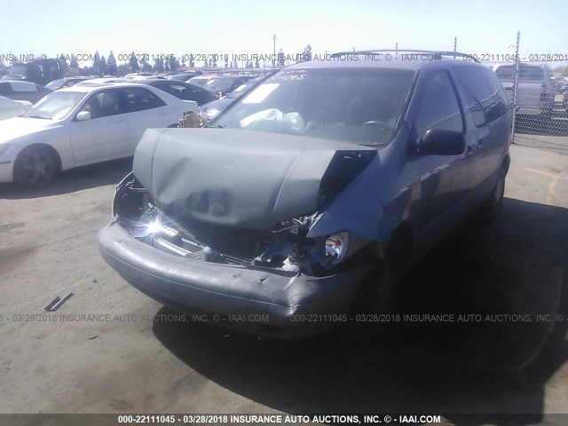 4T3ZF13C0YU268992 - 2000 TOYOTA SIENNA LE/XLE TEAL photo 2