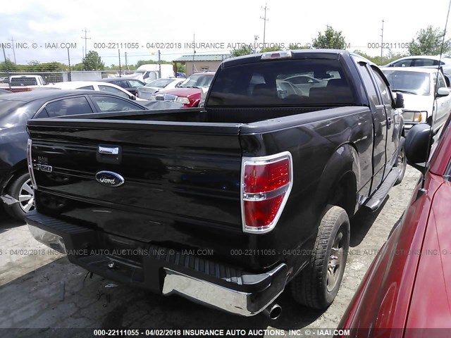 1FTRX12869FB35246 - 2009 FORD F150 SUPER CAB BLACK photo 4