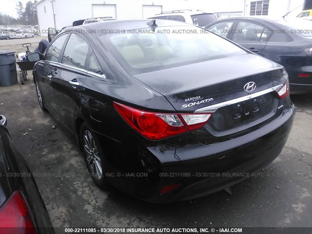 5NPEC4AC0EH918158 - 2014 HYUNDAI SONATA SE/LIMITED BLACK photo 3