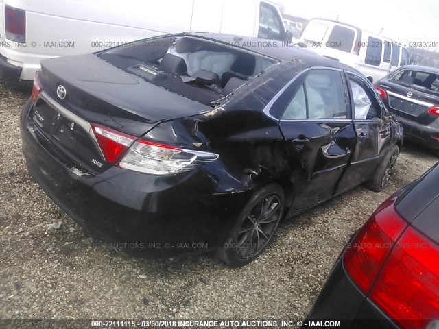4T1BF1FK1FU985024 - 2015 TOYOTA CAMRY LE/XLE/SE/XSE BLACK photo 4