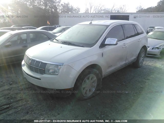 2LMDU68C68BJ22170 - 2008 LINCOLN MKX WHITE photo 2