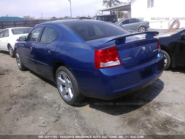 2B3CA9CV1AH316723 - 2010 DODGE CHARGER RALLYE BLUE photo 3