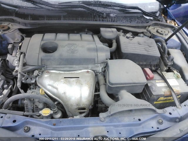 4T1BF3EK5BU583563 - 2011 TOYOTA CAMRY SE/LE/XLE BLUE photo 10