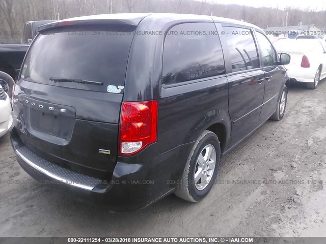 2C4RDGCG6DR536590 - 2013 DODGE GRAND CARAVAN SXT BLACK photo 4