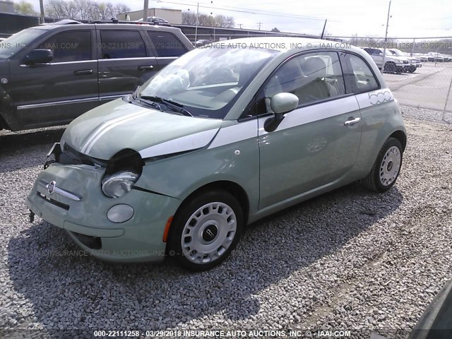 3C3CFFAR1DT751228 - 2013 FIAT 500 POP GREEN photo 2