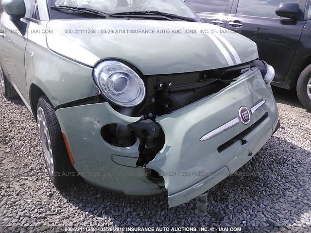 3C3CFFAR1DT751228 - 2013 FIAT 500 POP GREEN photo 6