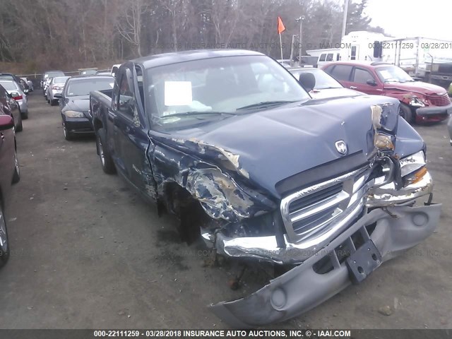 1B7GL22X4YS790138 - 2000 DODGE DAKOTA BLUE photo 1