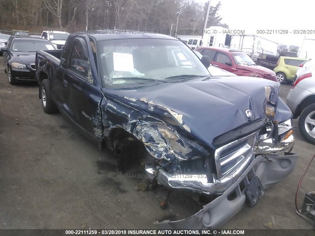 1B7GL22X4YS790138 - 2000 DODGE DAKOTA BLUE photo 6