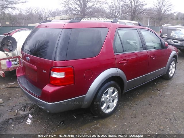 1FMZK021X6GA25913 - 2006 FORD FREESTYLE SEL RED photo 4