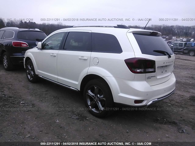 3C4PDDGG7FT739827 - 2015 DODGE JOURNEY CROSSROAD WHITE photo 3