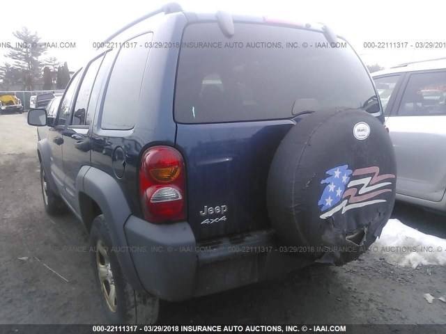 1J4GL48K54W163629 - 2004 JEEP LIBERTY SPORT 蓝色 照片 3