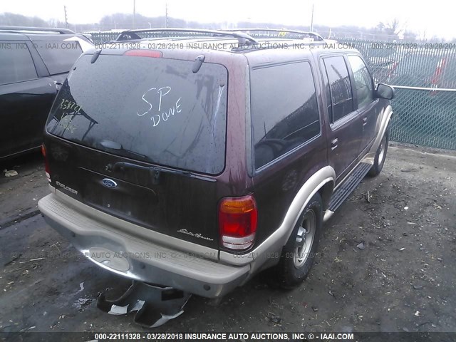 1FMDU74E9YZC34144 - 2000 FORD EXPLORER EDDIE BAUER BURGUNDY photo 4