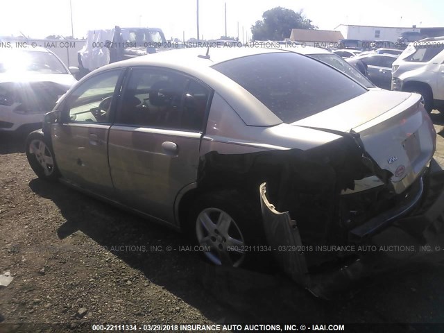 1G8AJ55F17Z136035 - 2007 SATURN ION LEVEL 2 GOLD photo 3