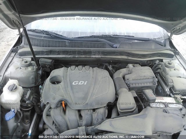 KNAGN4A78B5167745 - 2011 KIA OPTIMA EX/SX SILVER photo 10