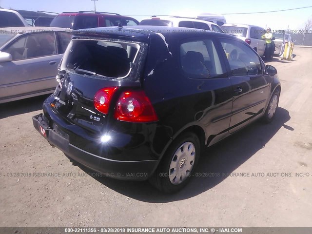 WVWAB71K18W146536 - 2008 VOLKSWAGEN RABBIT BLACK photo 4