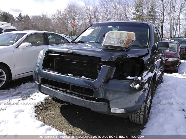 2HKYF18536H504559 - 2006 HONDA PILOT EX TEAL photo 6