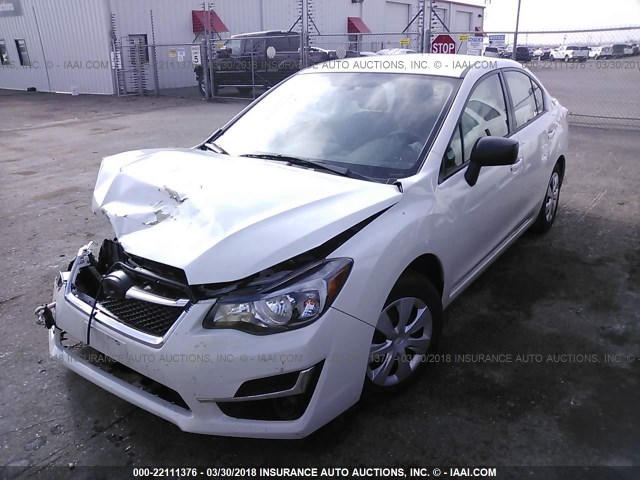 JF1GJAA68GG009959 - 2016 SUBARU IMPREZA WHITE photo 2