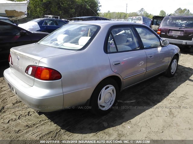 2T1BR18E3WC081546 - 1998 TOYOTA COROLLA VE/CE/LE BEIGE photo 4