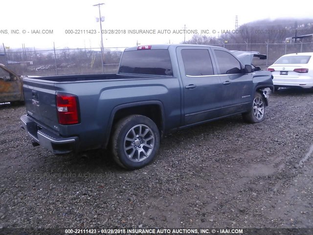 3GTU2UEC7EG396372 - 2014 GMC SIERRA K1500 SLE TEAL photo 4