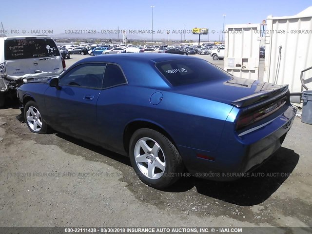 2B3LJ44VX9H583629 - 2009 DODGE CHALLENGER SE BLUE photo 3