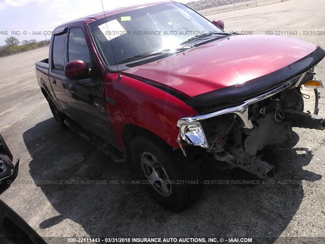 1FTRW07603KD31931 - 2003 FORD F150 SUPERCREW RED photo 1