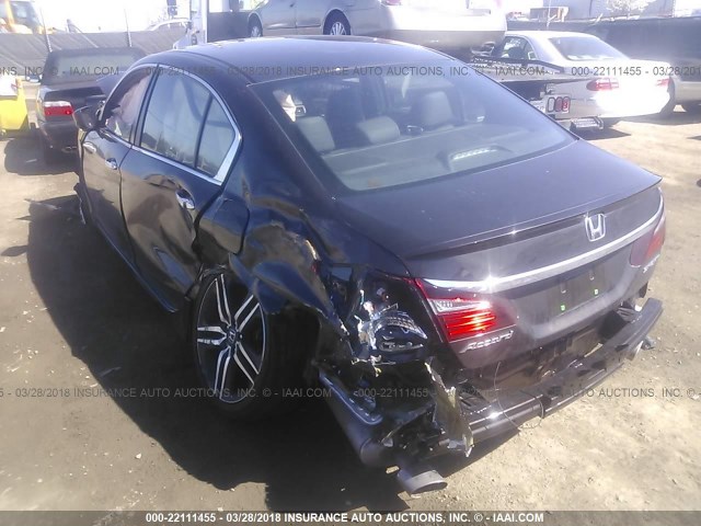 1HGCR2F51HA129275 - 2017 HONDA ACCORD SPORT Қара фото 3