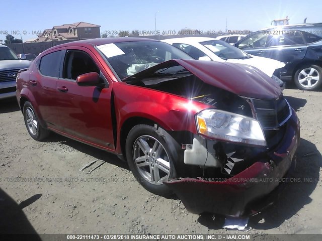 1B3CC5FB0AN209156 - 2010 DODGE AVENGER R/T RED photo 1