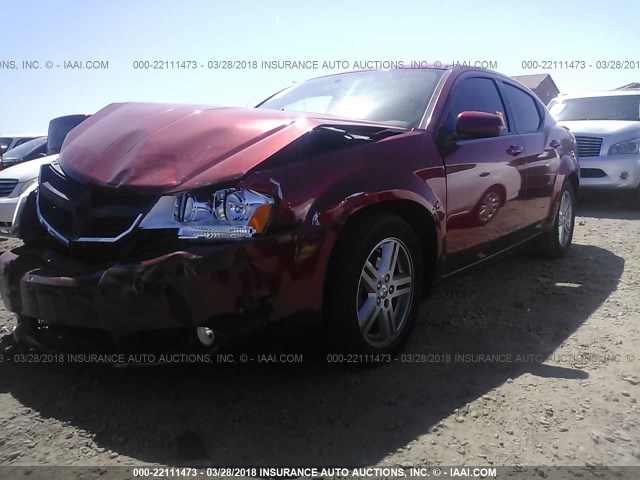 1B3CC5FB0AN209156 - 2010 DODGE AVENGER R/T RED photo 2