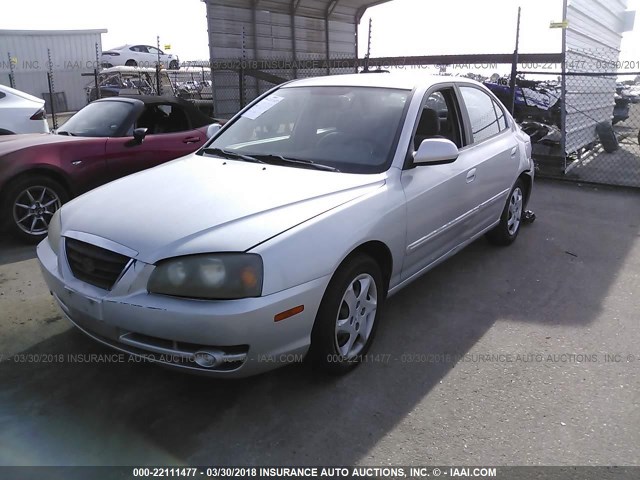 KMHDN46D14U777074 - 2004 HYUNDAI ELANTRA GLS/GT SILVER photo 2