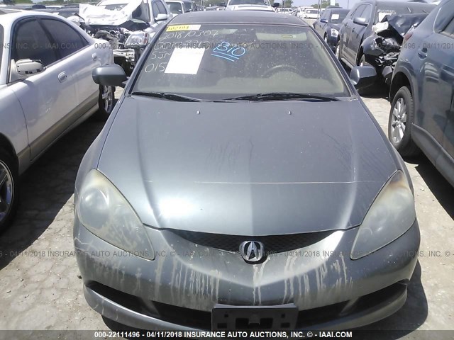 JH4DC53096S015111 - 2006 ACURA RSX TYPE-S GRAY photo 6