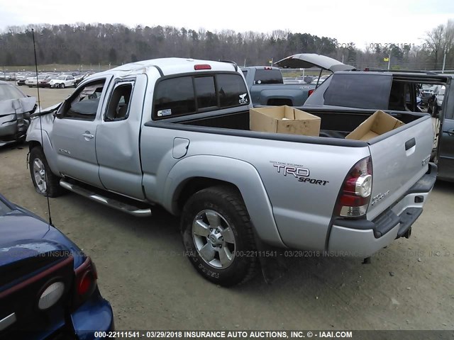 5TETU4GN1AZ698453 - 2010 TOYOTA TACOMA PRERUNNER ACCESS CAB SILVER photo 3