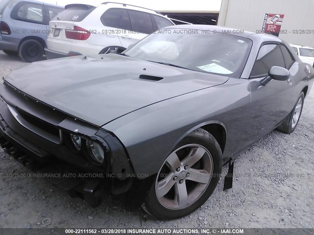 2C3CDYAG5CH174923 - 2012 DODGE CHALLENGER SXT GRAY photo 2