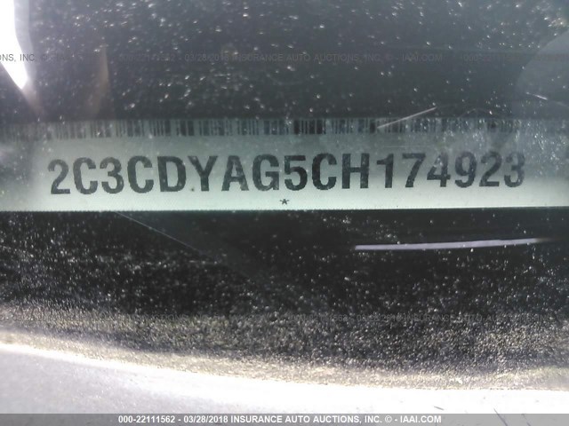 2C3CDYAG5CH174923 - 2012 DODGE CHALLENGER SXT GRAY photo 9