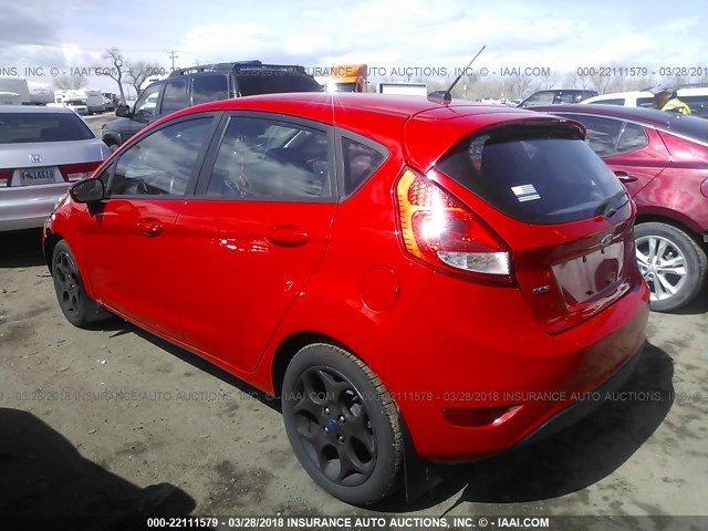 3FADP4FJ0CM177031 - 2012 FORD FIESTA SES RED photo 3