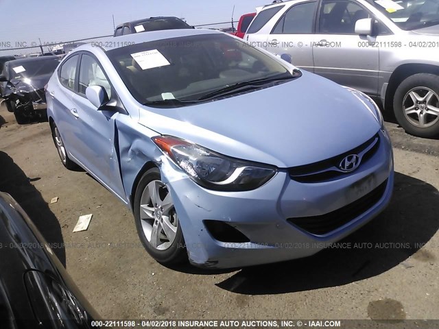 KMHDH4AE6DU844744 - 2013 HYUNDAI ELANTRA GLS/LIMITED BLUE photo 1