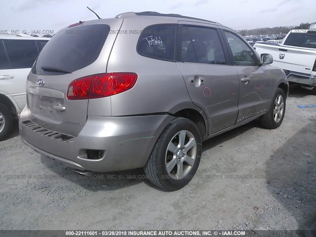 5NMSH13E57H026697 - 2007 HYUNDAI SANTA FE SE/LIMITED GOLD photo 4