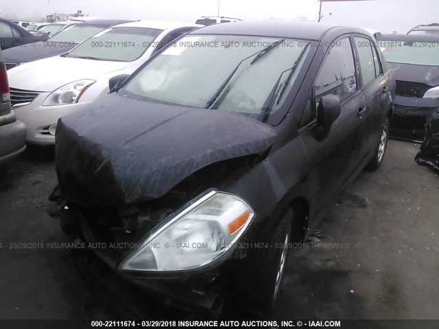 3N1CC11E29L483322 - 2009 NISSAN VERSA S/SL BLACK photo 2