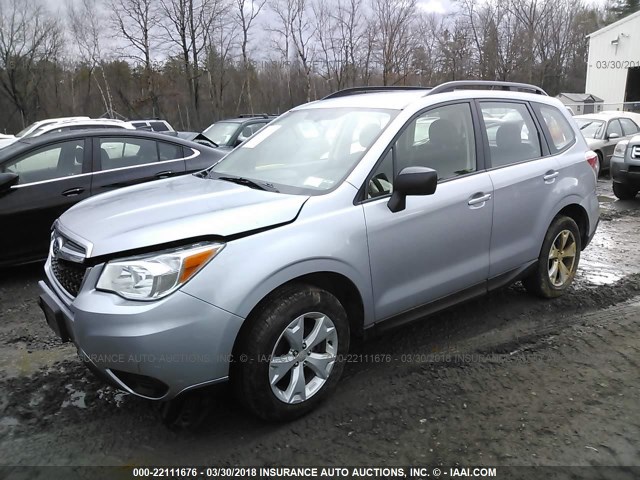 JF2SJABC6FH829279 - 2015 SUBARU FORESTER 2.5I GRAY photo 2