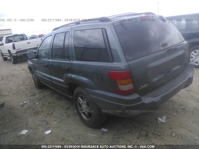 1J4GX48SX4C252733 - 2004 JEEP GRAND CHEROKEE LAREDO/COLUMBIA/FREEDOM 绿色 照片 3
