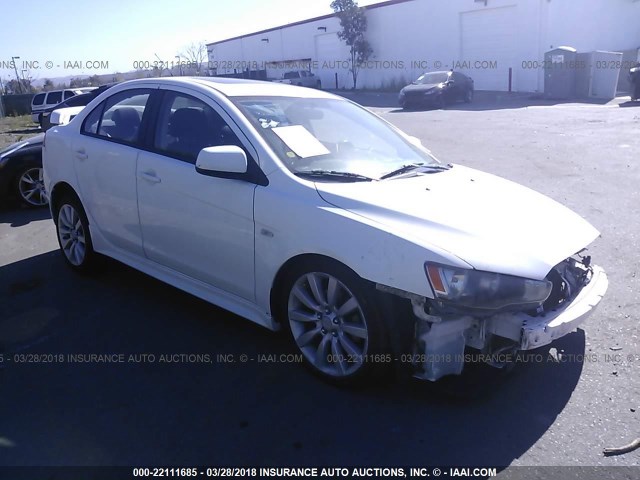 JA3AU86UX8U023743 - 2008 MITSUBISHI LANCER GTS WHITE photo 1