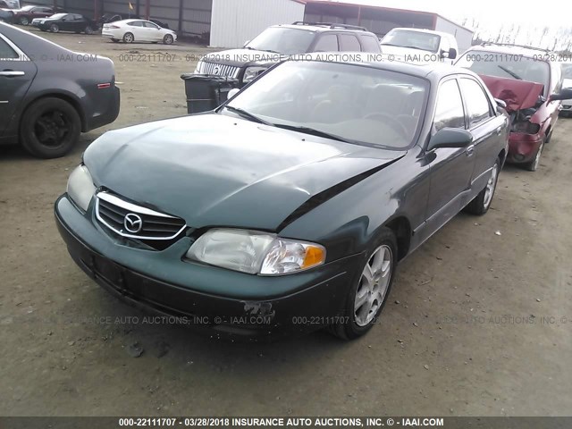 1YVGF22D2Y5151763 - 2000 MAZDA 626 ES/LX GREEN photo 2