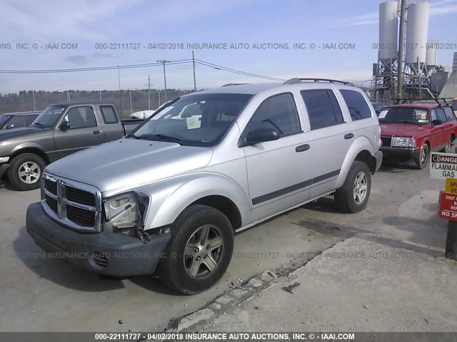 1D4HD38N46F114407 - 2006 DODGE DURANGO SXT SILVER photo 2