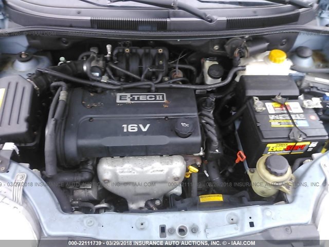 KL1TD56606B555982 - 2006 CHEVROLET AVEO LS 蓝色 照片 10