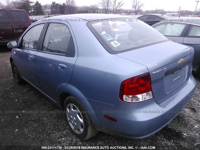 KL1TD56606B555982 - 2006 CHEVROLET AVEO LS 蓝色 照片 3
