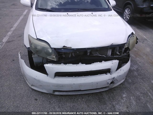 JTKDE177650007112 - 2005 TOYOTA SCION TC 白色 照片 6