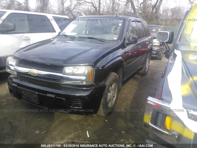 1GNDT13S862178643 - 2006 CHEVROLET TRAILBLAZER LS/LT BLACK photo 2