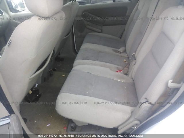 1FMEU63E77UA62319 - 2007 FORD EXPLORER XLT WHITE photo 8